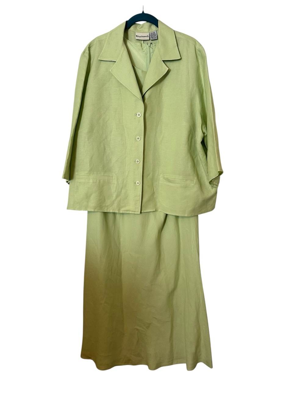 Appleseed's Light Green Maxi Dress Set 20W